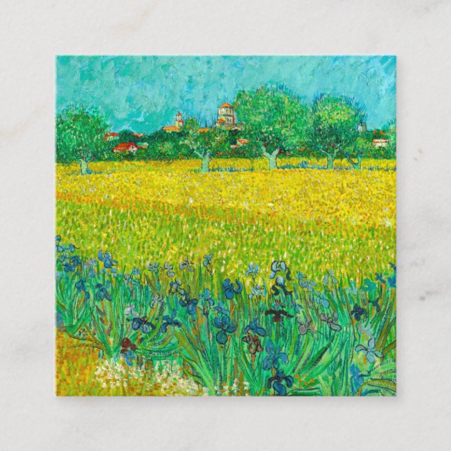 Van Gogh Fält med Irises Near Arles Tilläggskort (Framsida)