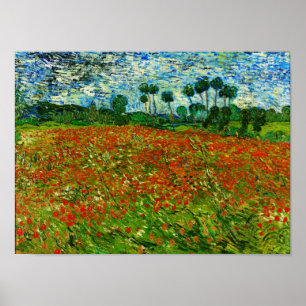 Van Gogh Fält med poppies (F636) Fine Art Poster