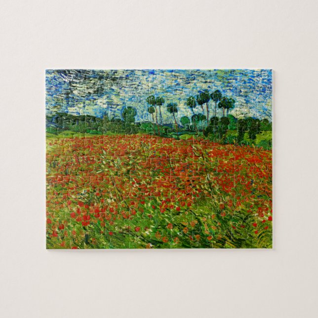Van Gogh Fält med poppies (F636) Fine Art Pussel (Horisontell)