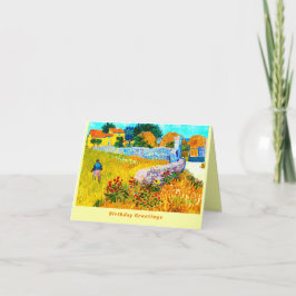 VAN GOGH "Farm House in Provence" Birthday Kort