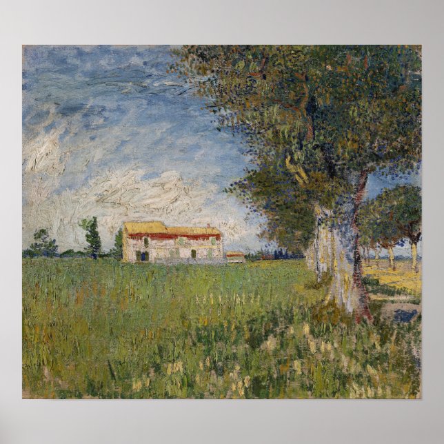 Van Gogh - Farm in a Wheatfield Poster (Framsidan)