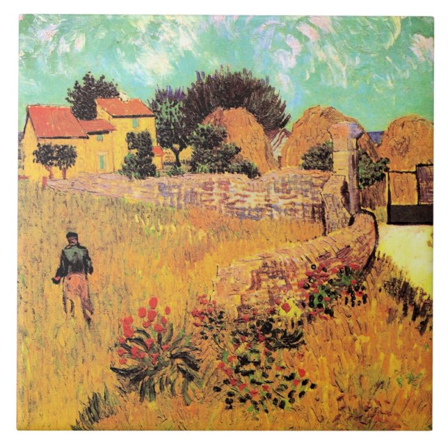 Van Gogh - Farmhouse in Provence, Kakelplatta (Framsidan)