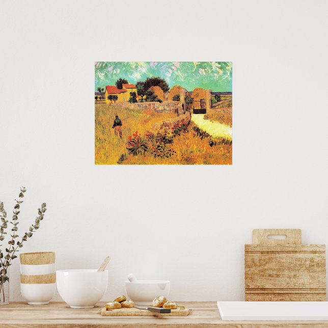 Van Gogh - Farmhouse in Provence, Poster (Kök)