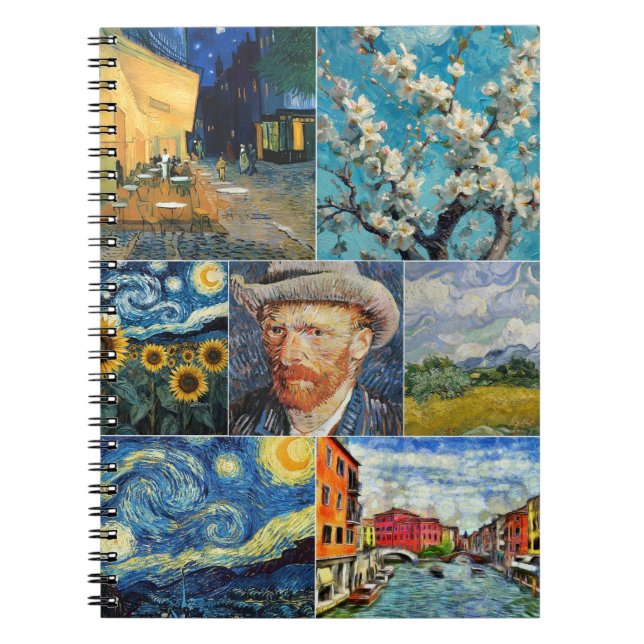 Van Gogh Fine Art Collage Anteckningsbok (Framsidan)