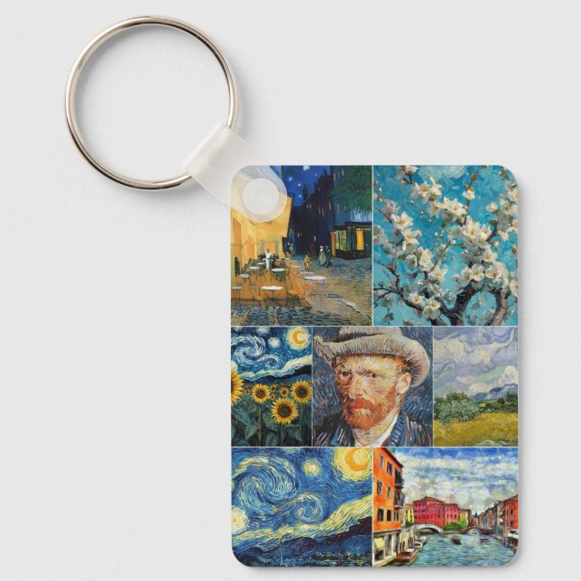 Van Gogh Fine Art Collage Nyckelring (Framsida)