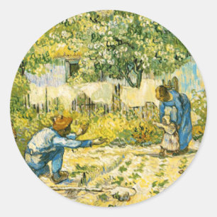 Van Gogh First Steeps Sticker Runt Klistermärke