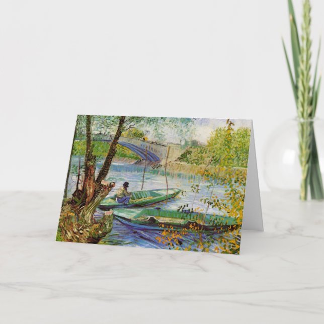 Van Gogh Fishing in Vår, Pont de Clichy Kort (Framsida)