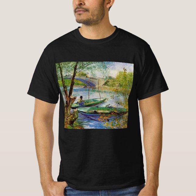 Van Gogh Fishing in Vår, Pont de Clichy T Shirt (Framsida)