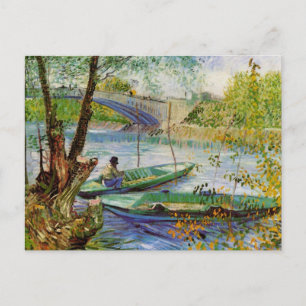 Van Gogh Fishing in Vår, Pont de Clichy Vykort