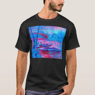 Van Gogh Fishing in Vår Remi Berömd Vintage Art T Shirt