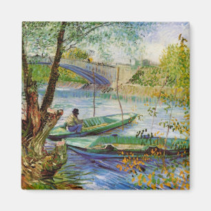Van Gogh fiskar på våren, Pont de Clichy Magnet