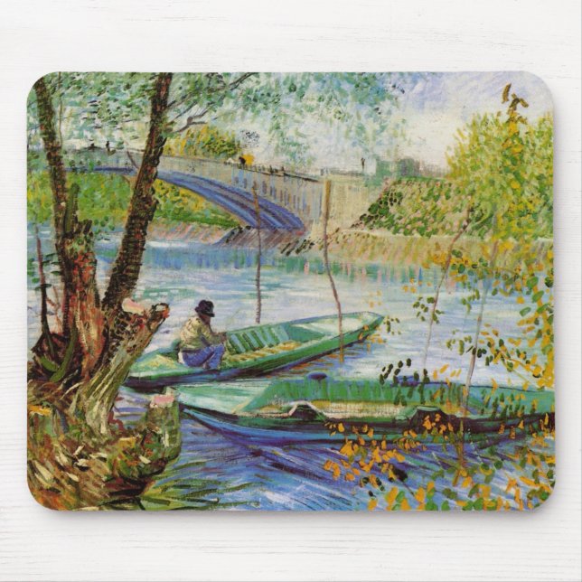Van Gogh fiskar på våren, Pont de Clichy Musmatta (Framsidan)