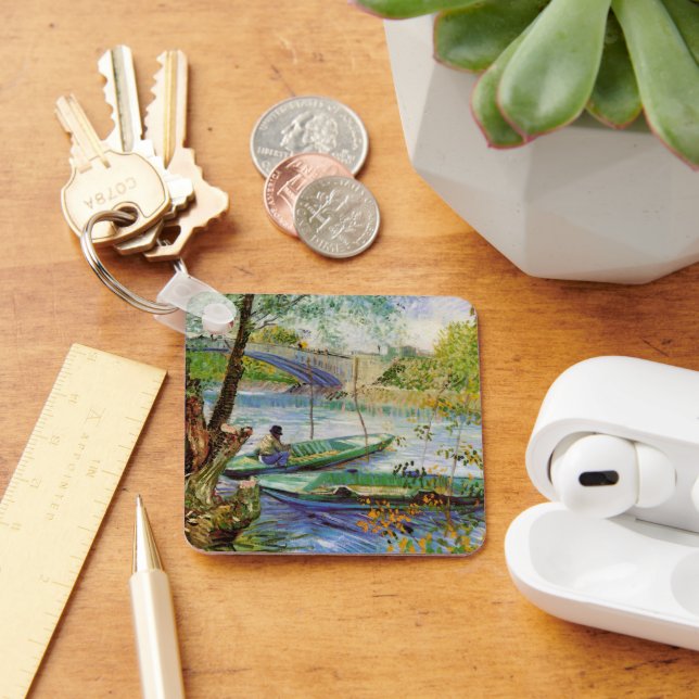 Van Gogh fiskar på våren, Pont de Clichy Nyckelring (Skrivbord)