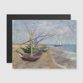 Van Gogh - Fiskebåtar på Beach Magnetic Card
