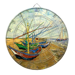 Van Gogh Fiskebåtar på stranden vid Saintes Maries Piltavla