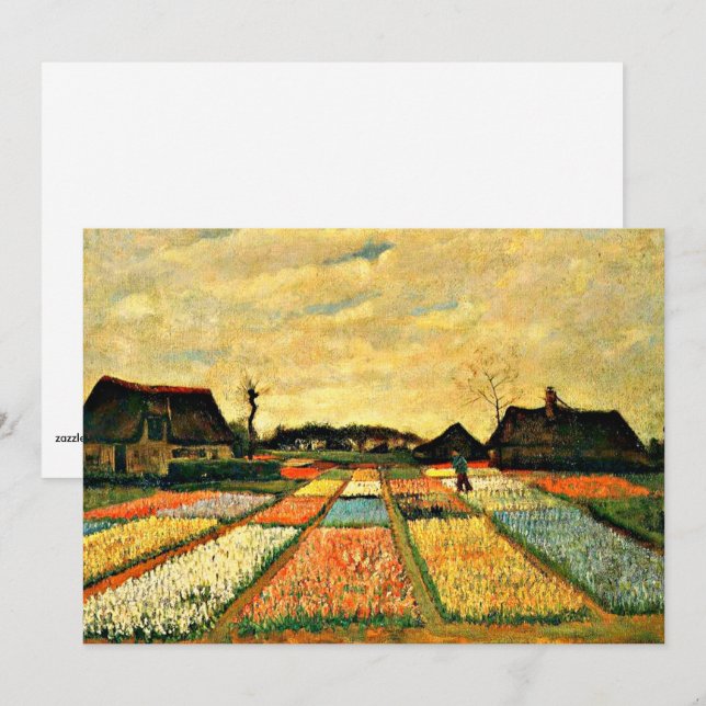 Van Gogh - Flower Beds i Nederländerna Kort (Fram/baksida)