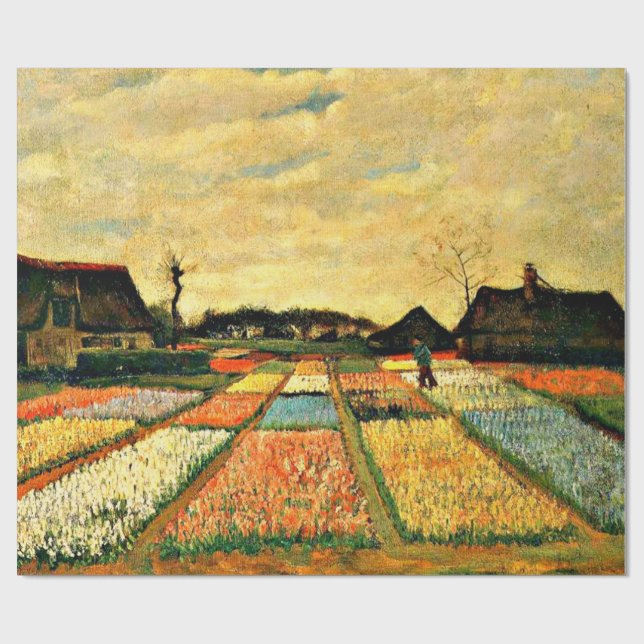 Van Gogh - Flower Beds i Nederländerna Presentpapper (Platt)