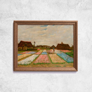 Van Gogh Flower Beds in Holland Old Art Poster
