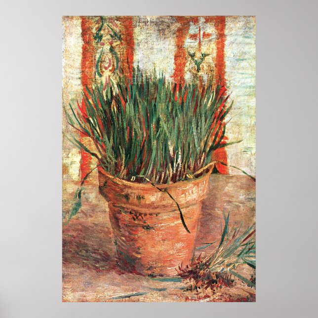 Van Gogh: Flowerpot med Chives Poster (Framsidan)