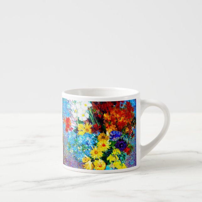 Van Gogh Flowers i Blå Vas Espressomugg (Höger)
