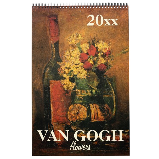 Van Gogh Flowers with Poppies, Irises, Sunblommor Kalender (Omslag)