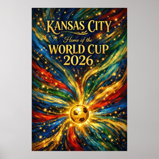 Van Gogh Fluid Art Print Kansas City VM  Poster (Framsidan)
