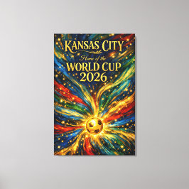 Van Gogh Fluid Art Print Kansas City World Cup  Canvastryck