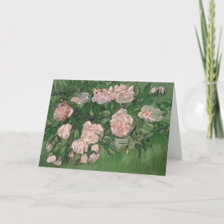 Van Gogh för rosa ros (F595) konst Kort