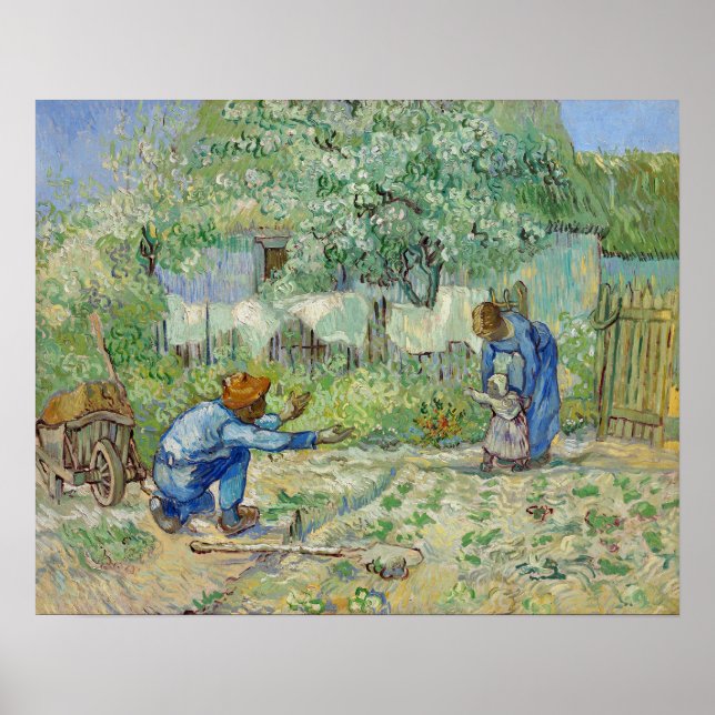 Van Gogh-första steg målning Poster (Framsidan)