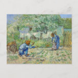Van Gogh-första steg målning Vykort<br><div class="desc">Vincent Van Gogh (30 mars 1853-29 juli 1890) var en inflytelserik nederländsk postimponerande målare.  Den här målningen är första steg.</div>