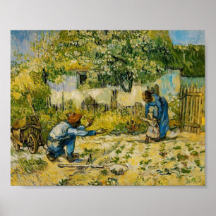 Van Gogh - Första steget (efter Millet) Poster