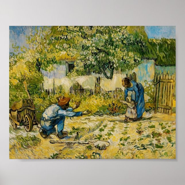Van Gogh - Första steget (efter Millet) Poster (Framsidan)