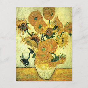 Van Gogh - Fortfarande Life Vas med 14 solblommor Vykort