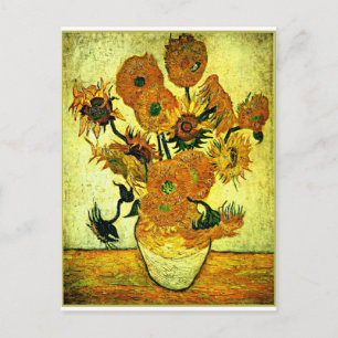 Van Gogh - Fortfarande Life Vas med 14 solrosor Po Vykort