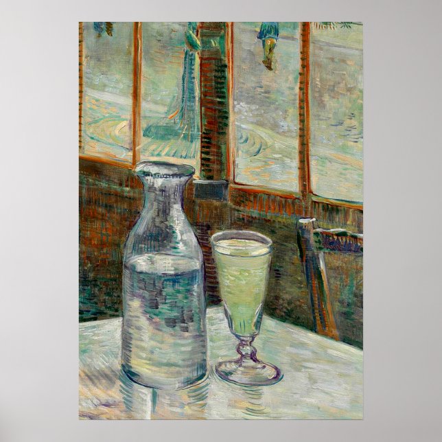Van Gogh - Fortfarande livsglas från Absinthe och  Poster (Framsidan)