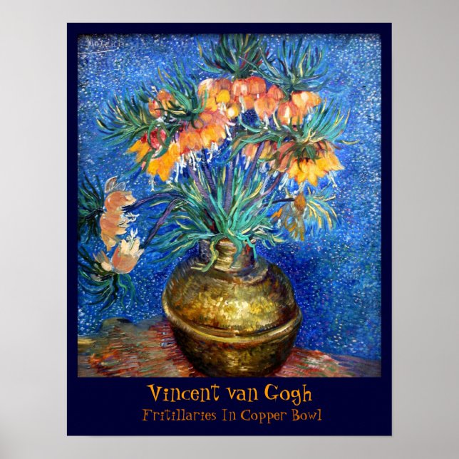 Van Gogh: Fritillaries in Copper Bowl Poster (Framsidan)