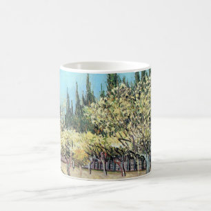 Van Gogh Fruktträdgården i blom, kantad av cypress Kaffemugg