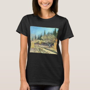 Van Gogh Fruktträdgården i blom, kantad av cypress T Shirt