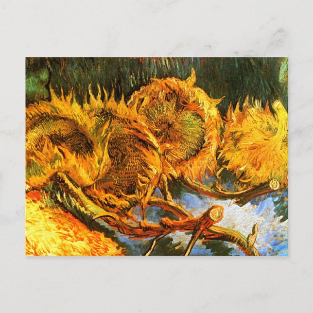 Van Gogh: Fyra solblommor Vykort (Framsida)