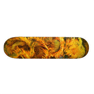 Van Gogh: Fyra solrosor Mini Skateboard Bräda 18,5 Cm
