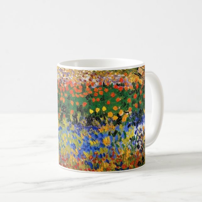 Van Gogh - Garden at Arles (även känt som Blommar  Kaffemugg (Framsida höger)