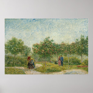 Van Gogh - Garden in Montmartre med Älskare Poster