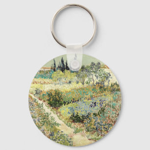 Van Gogh Garden vid Arles 1888 Nyckelring