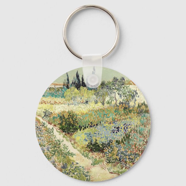 Van Gogh Garden vid Arles 1888 Nyckelring (Framsida)