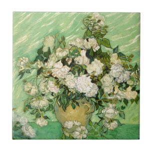 Van Gogh gåvastilleben med roImpressionism Kakelplatta