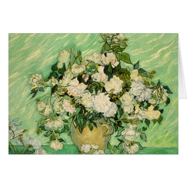 Van Gogh Gifts still Life w/Ro Impressionism Hälsningskort (Framsidan Horizontal)