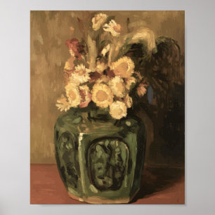 Van Gogh Gingerkruka med Krysantemum Poster