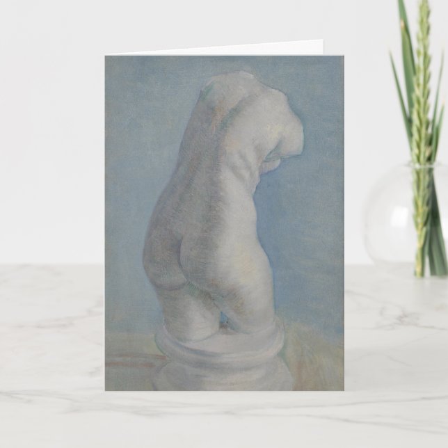 Van Gogh Gips Torso - Blå Klassisk Konst Kort (Framsida)