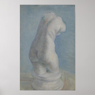 Van Gogh Gips Torso - Blå Klassisk Konst Poster