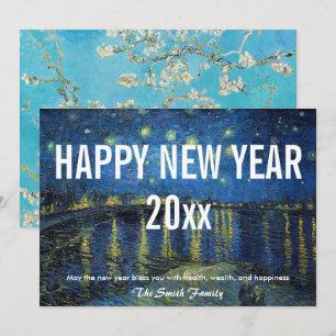 Van Gogh - Gott nytt år med Starry Night /Rhone Julkort